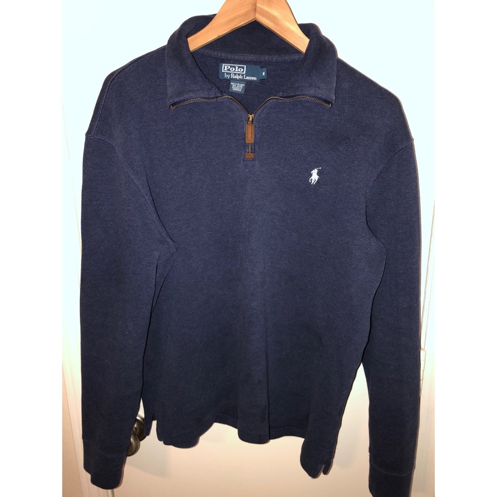 Navy Polo Pullover Sweater